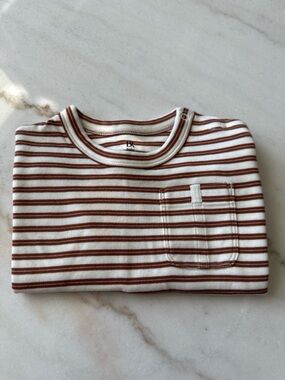 Banana Republic Baby Supima Cotton Striped Long Sleeve Shirt Pocket 18-24M
